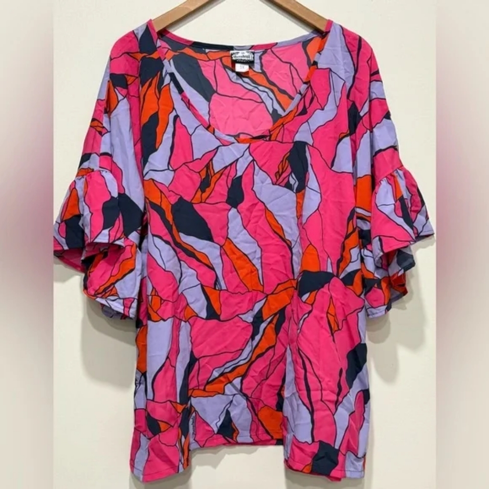 Manuhealii Women’s Ruffle Sleeve Tunic Top
